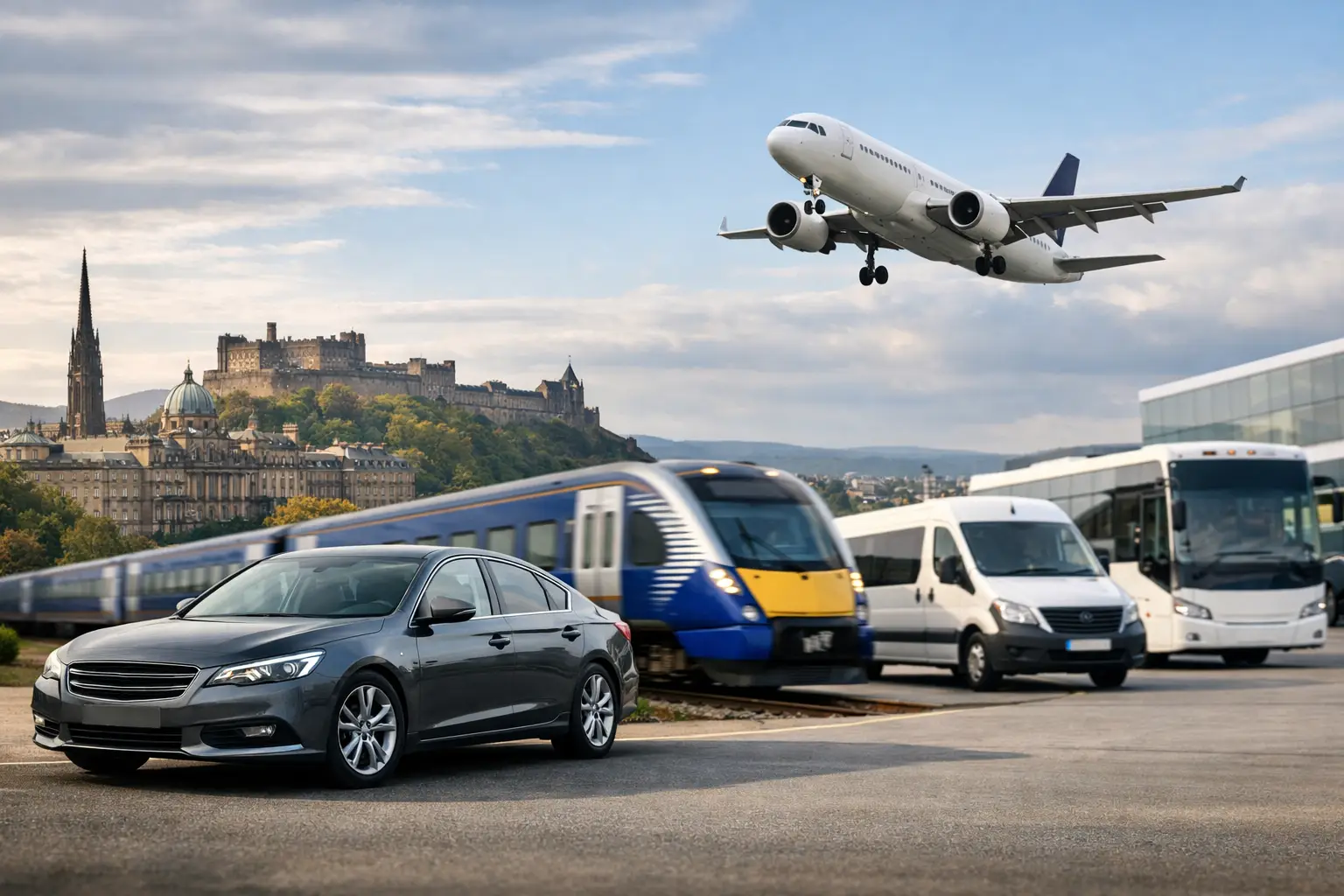 Edinburgh to Glasgow airport transfer options